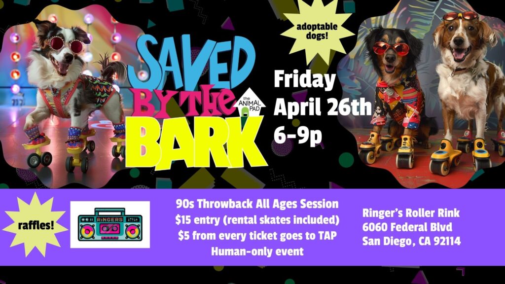 "Saved by the Bark" roller rink fundraiser